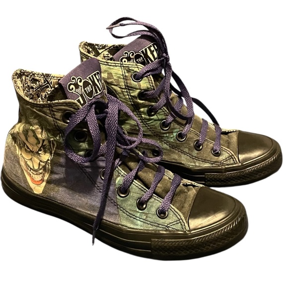 Converse Chuck Taylor All Star High Top Batman DC Joker Size Men's 5 Women’s 7 - Picture 2 of 13